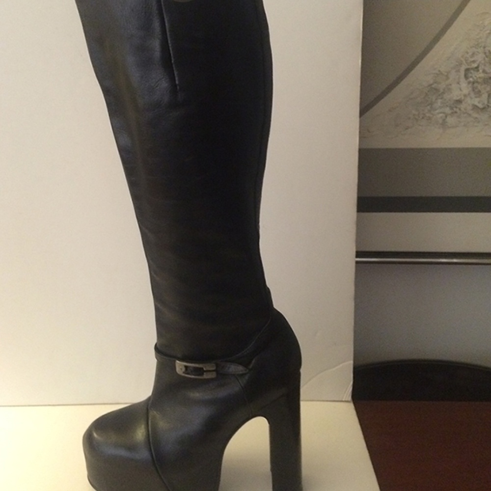 El Dantes Leather Platform Boots